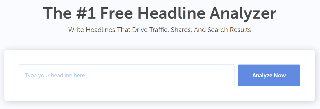 CoSchedule's Headline Analyzer search bar.