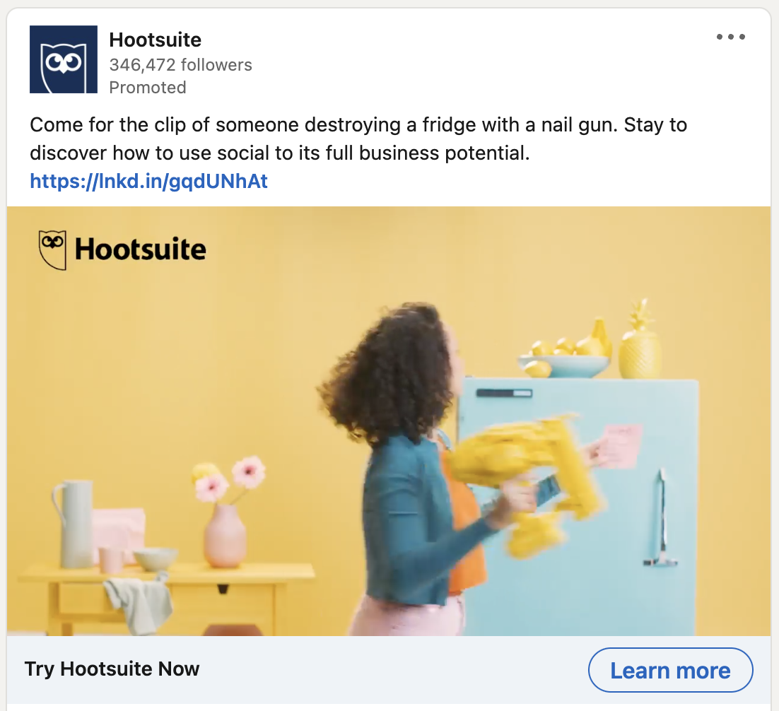 Hootsuite LinkedIn Ad